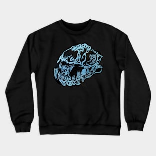 Blue Animal Skull Crewneck Sweatshirt